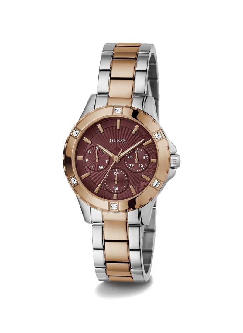 Women Round Dial Quartz Analog Stainless Steel Watch GW0723L2 - 35mm