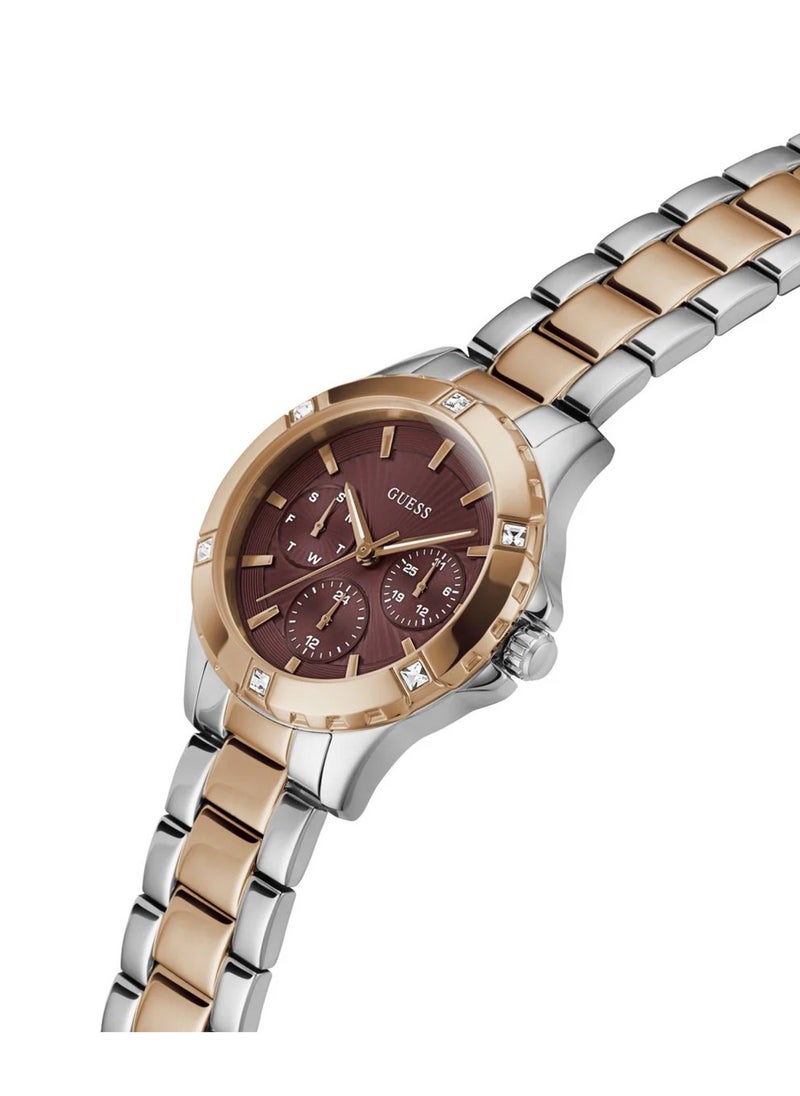 Women Round Dial Quartz Analog Stainless Steel Watch GW0723L2 - 35mm