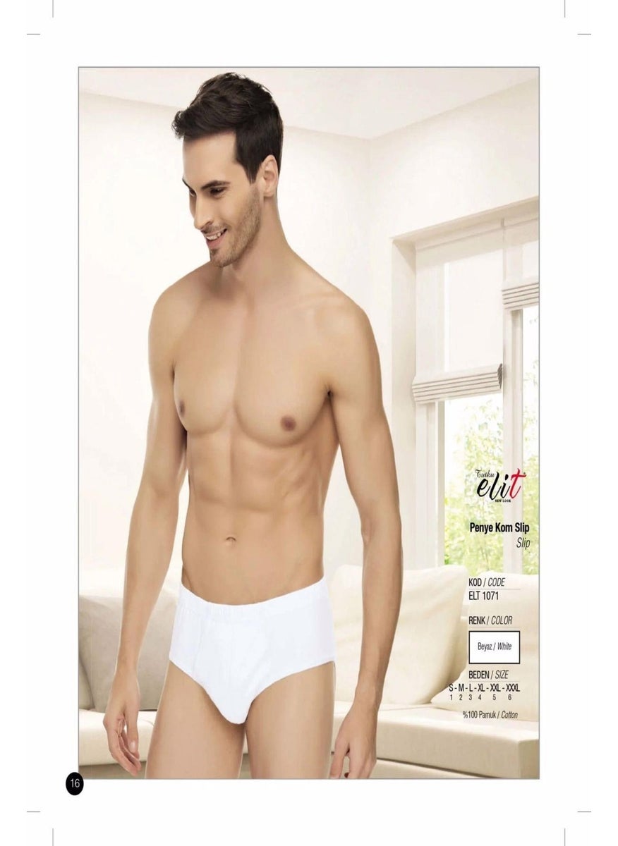 e Men's Combed Cotton Slip Panties 1071 - 3 Pieces