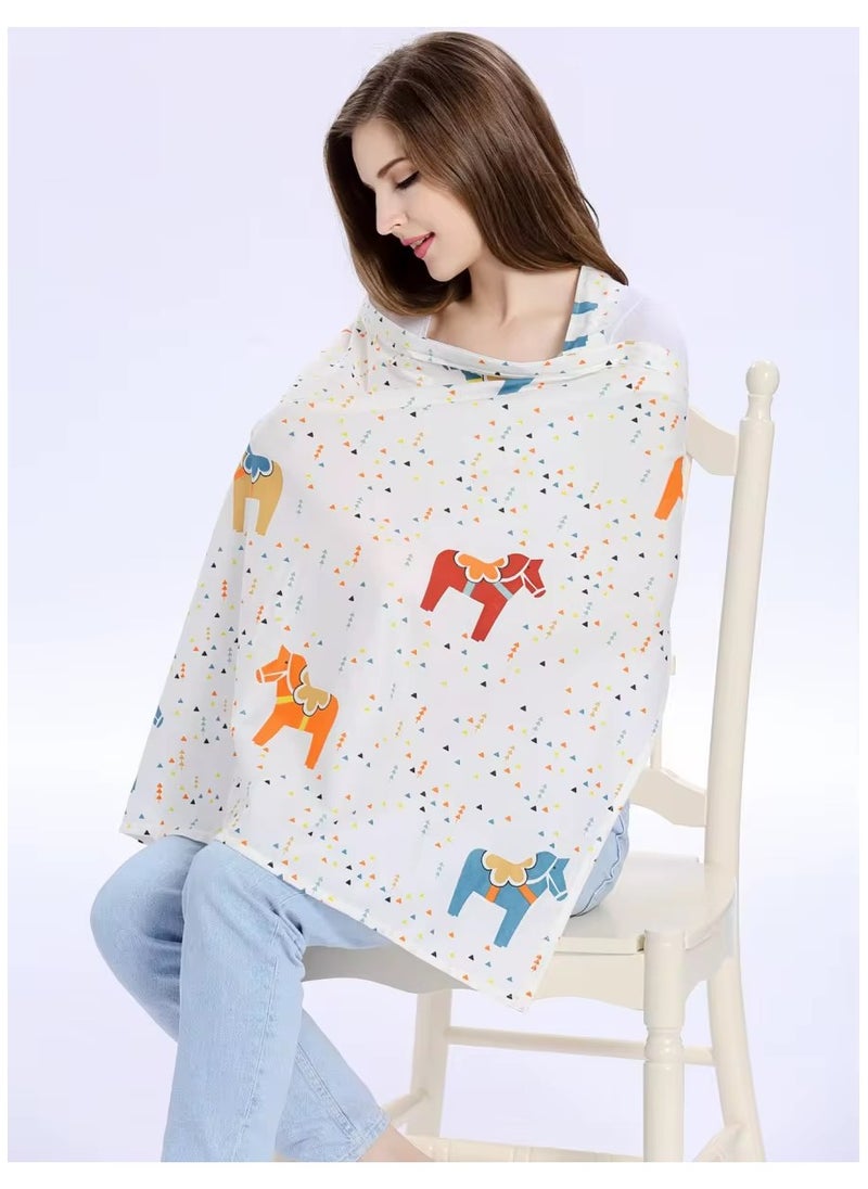 Comfortable and adjustable cotton nursing cover and maternity cover with carrying bag