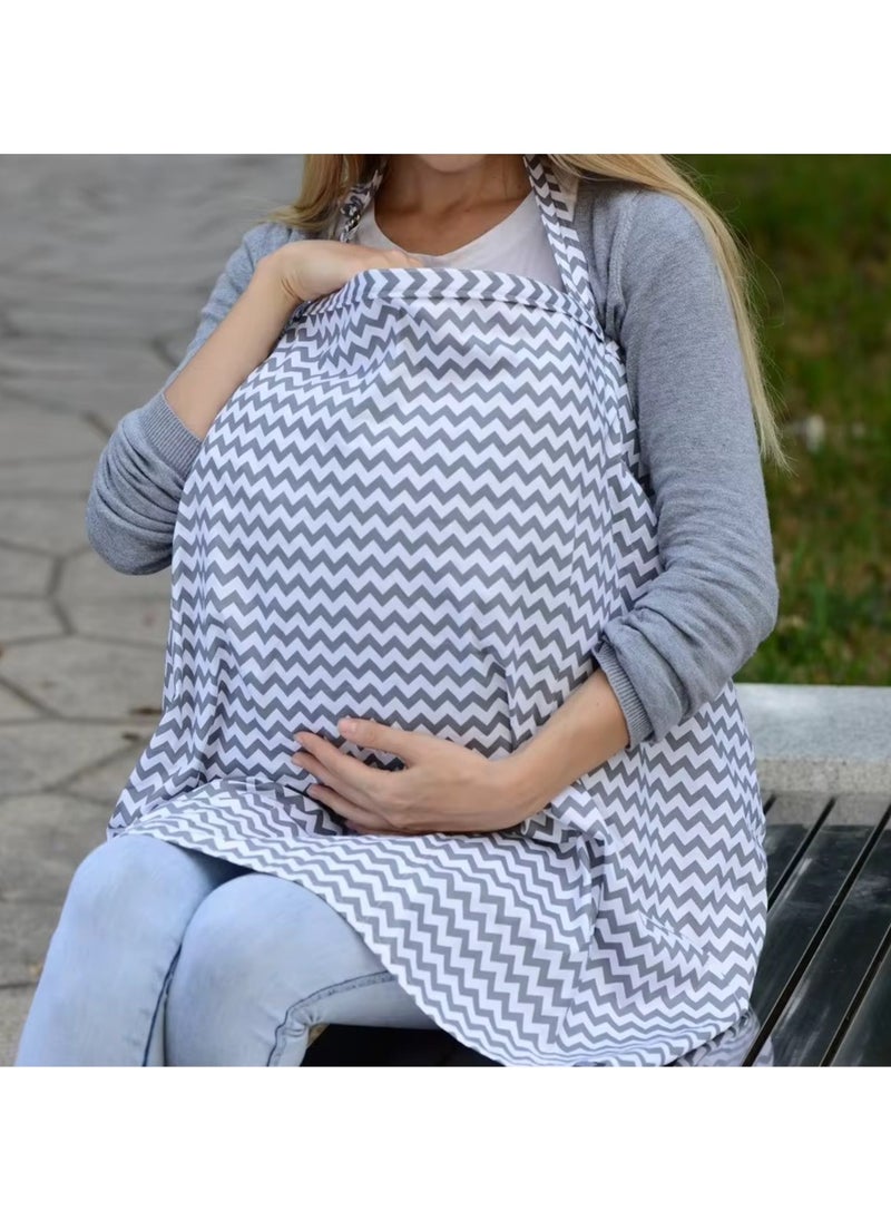 Comfortable and adjustable cotton nursing cover and maternity cover with carrying bag