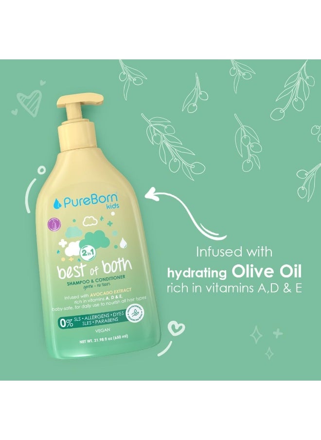 2 In 1 Shampoo & Conditioner Avocado Extract & Shea Butter 650ml