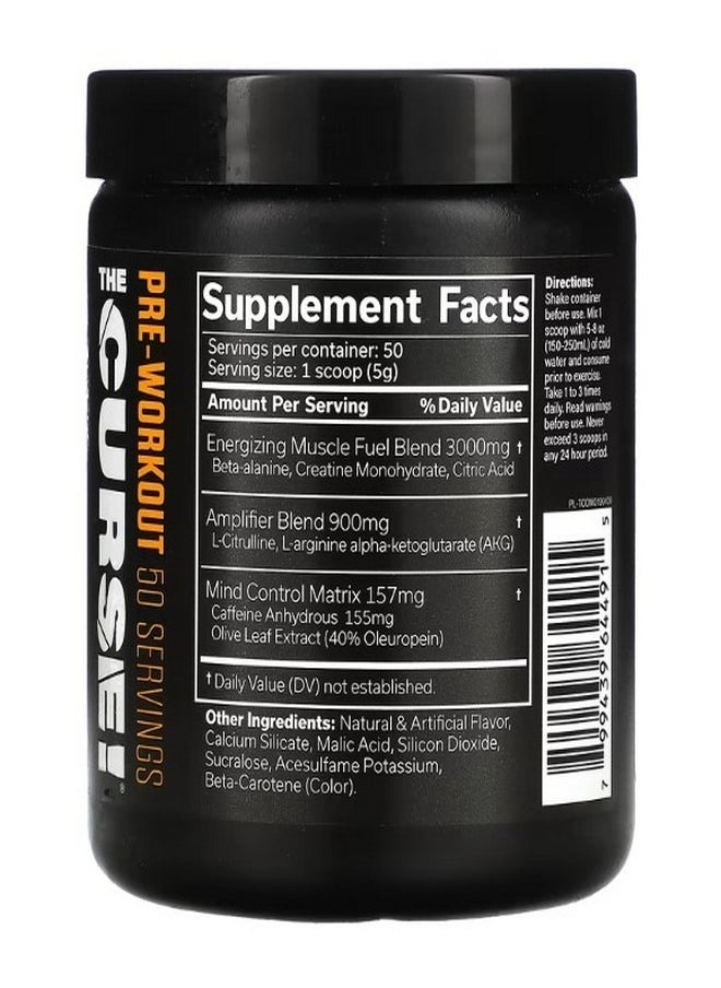 The Curse Pre Workout Orange Mango 8.8 oz 250 g