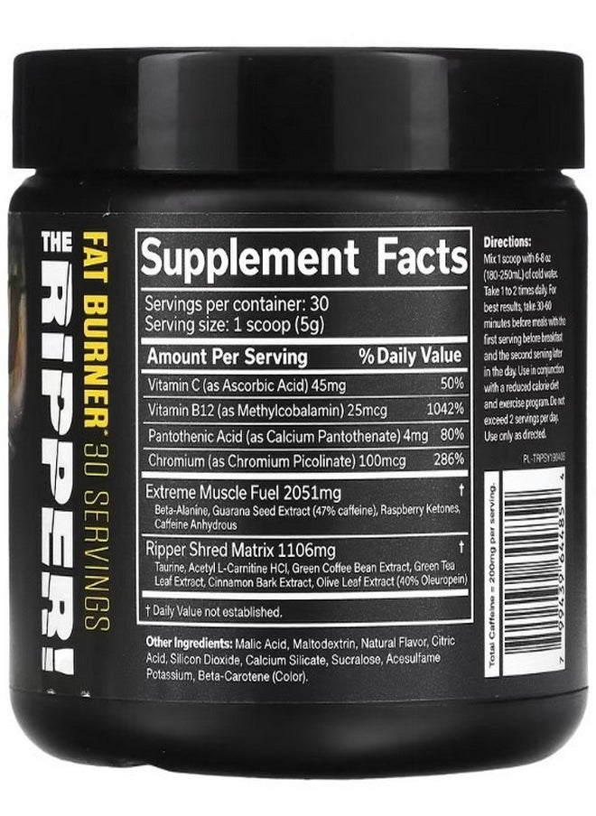 The Ripper Fat Burner Pineapple Shred 5.3 oz 150 g
