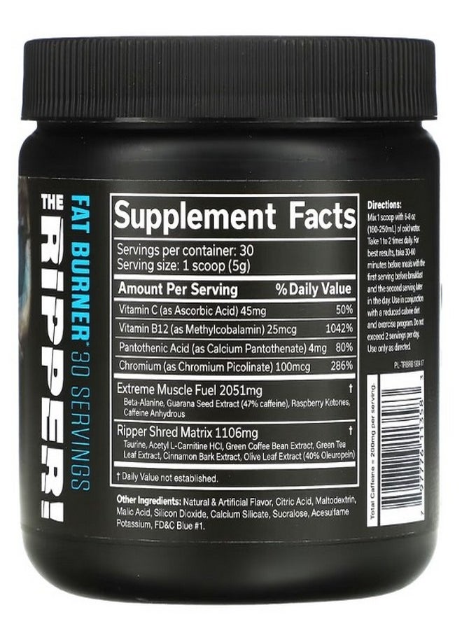 The Ripper Fat Burner Blue Raspberry 5.3 oz 150 g