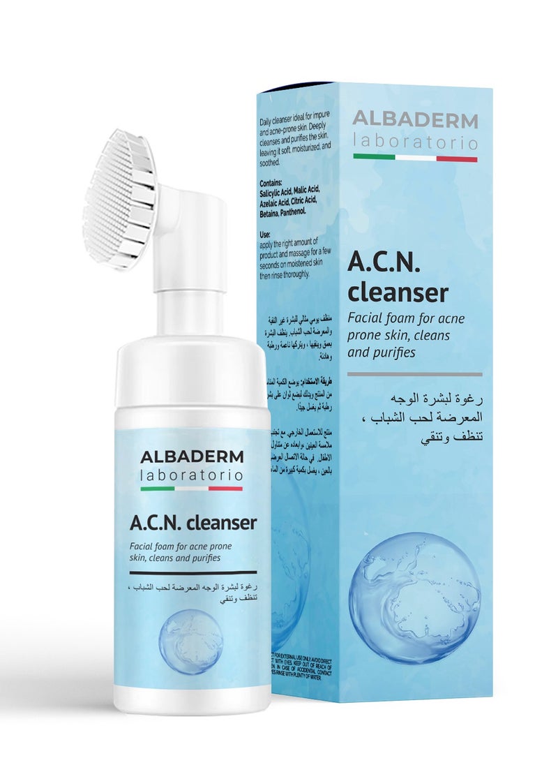 ALBADERM A.C.N. CLEANSER FACIAL FOAM FOR ACNE 100 ML