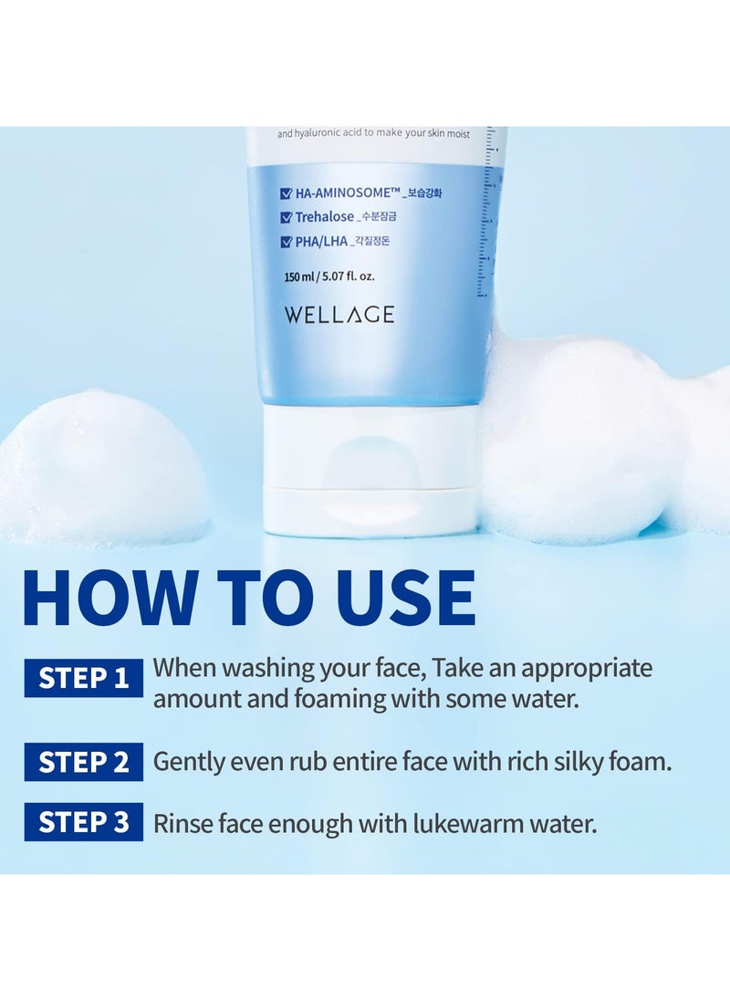 Real Hyaluronic Amino Cleansing Foam Hydrating Face Wash 5.07 oz.