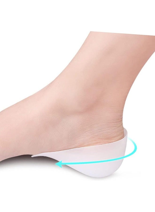 3-Pairs Unisex Invisible Height Increase Insoles, Silicone Heel Protector Shoe Lift Heel Pads Height Increase Insole In Socks (2cm&2.5cm&3cm)