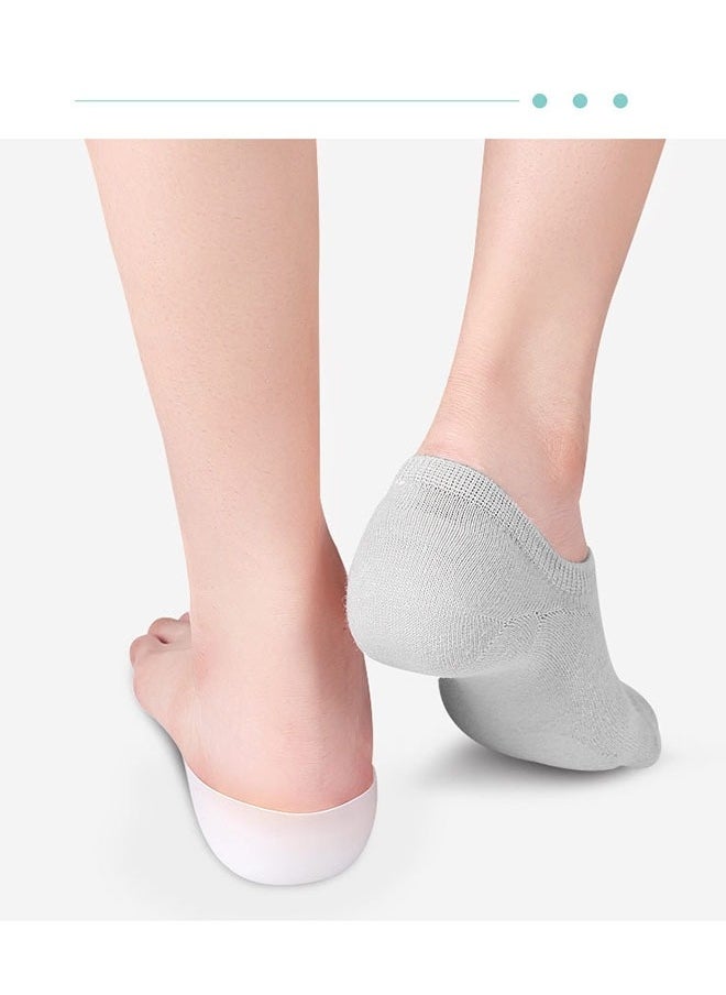 3-Pairs Unisex Invisible Height Increase Insoles, Silicone Heel Protector Shoe Lift Heel Pads Height Increase Insole In Socks (2cm&2.5cm&3cm)