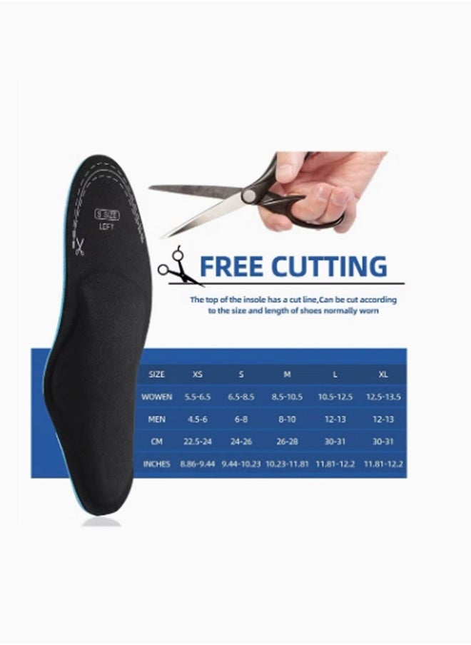 Arch Support Orthotic Insoles,Soft Plantar Fasciitis Insoles, Shock Absorption Cushioning Shoes Insoles for Flat Feet Heel Spurs Foot Pain overpronation for Men Women(L 44-45)