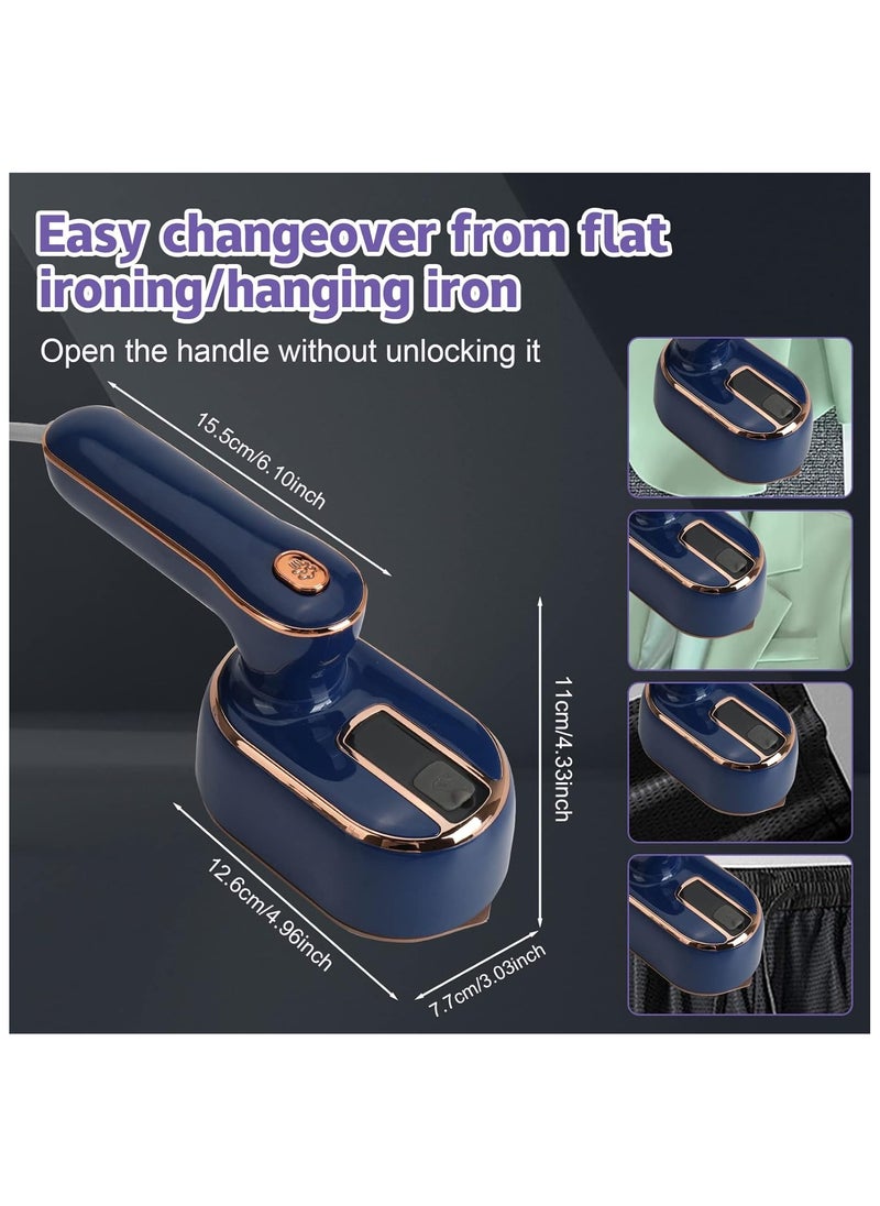 Mini Steam Iron 1000 W Portable Mini Iron Travel Iron 20s Fast Heating Foldable Handheld Travel Iron Mini for Home On the Go 100 ml Water Tank