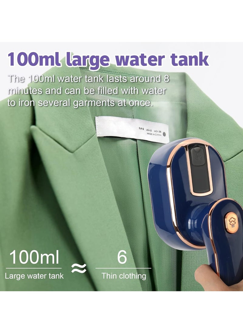 Mini Steam Iron 1000 W Portable Mini Iron Travel Iron 20s Fast Heating Foldable Handheld Travel Iron Mini for Home On the Go 100 ml Water Tank