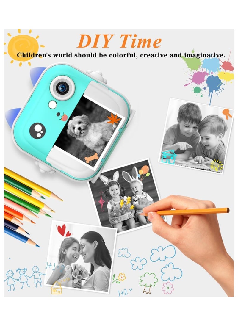 Mini Instant Print Kids Camera Zero Ink Photo Cameras Assorted Colors