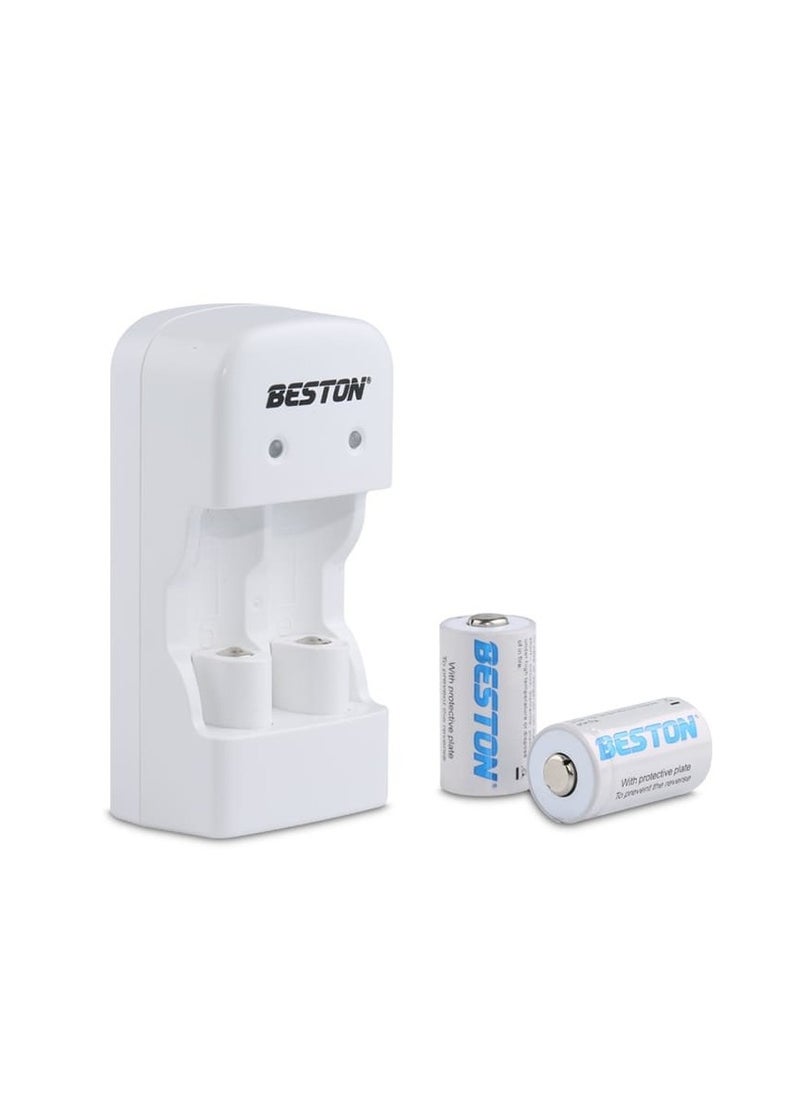 Beston M7003 Charger with 2 pcs of CR2 Batteries