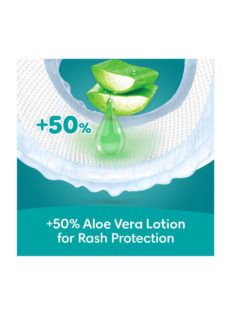 Rash Protection Taped Diapers Size 6 13+kg Aloe Vera Lotion For Rash Protection - 138 Count