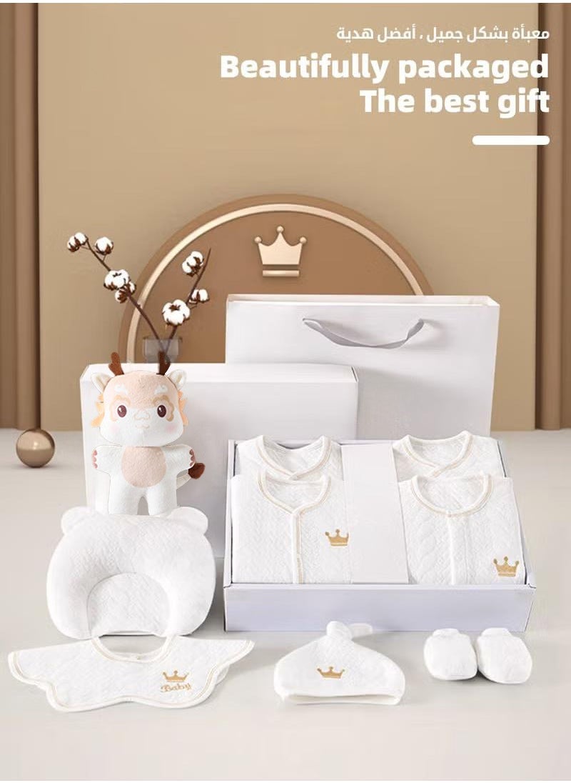 20PCS Newborn Baby Gift Set, Newborn Layette Gift Set for Boys and Girls, Babies Essential Clothes Accessories with Baby Blanket, 100% Premium Cotton, for Spring Summer Autumn Winter Four Seasons 59cm for 0-3 month