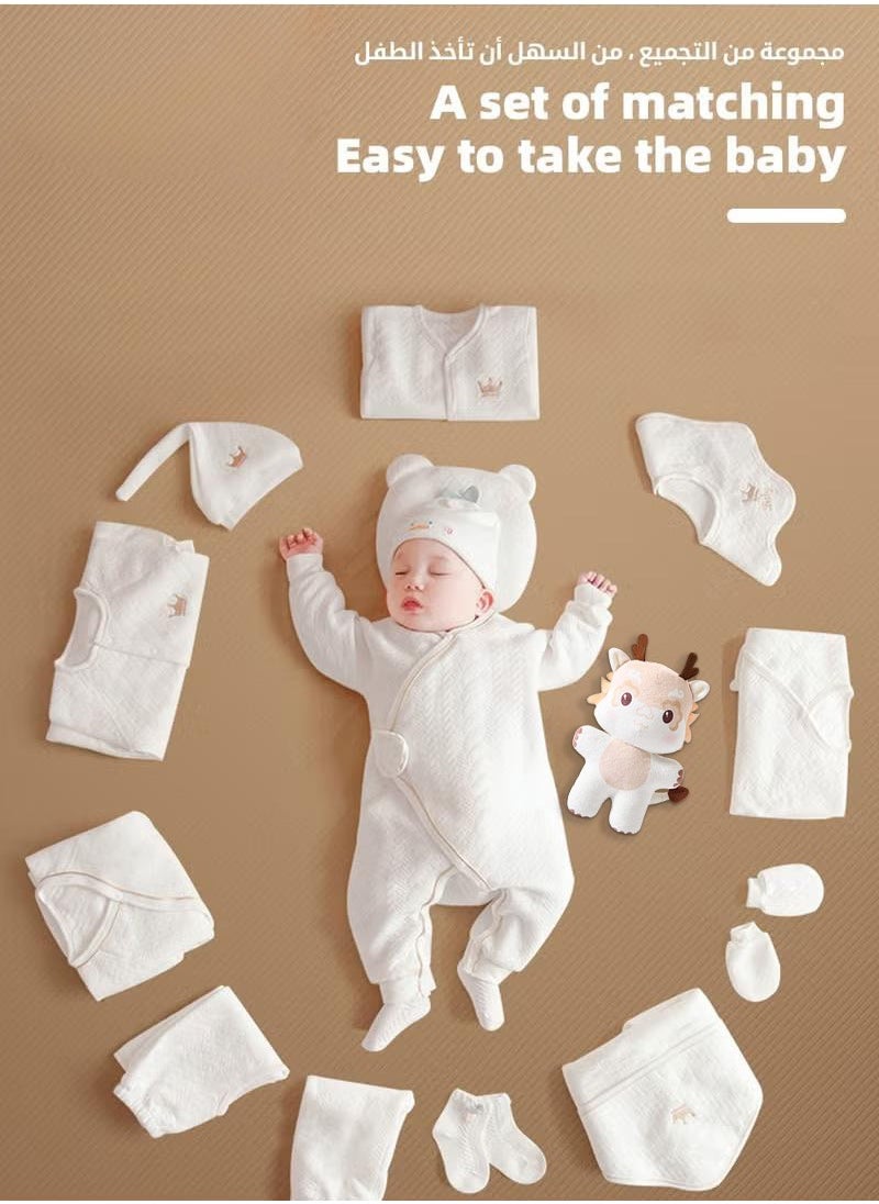 20PCS Newborn Baby Gift Set, Newborn Layette Gift Set for Boys and Girls, Babies Essential Clothes Accessories with Baby Blanket, 100% Premium Cotton, for Spring Summer Autumn Winter Four Seasons 59cm for 0-3 month