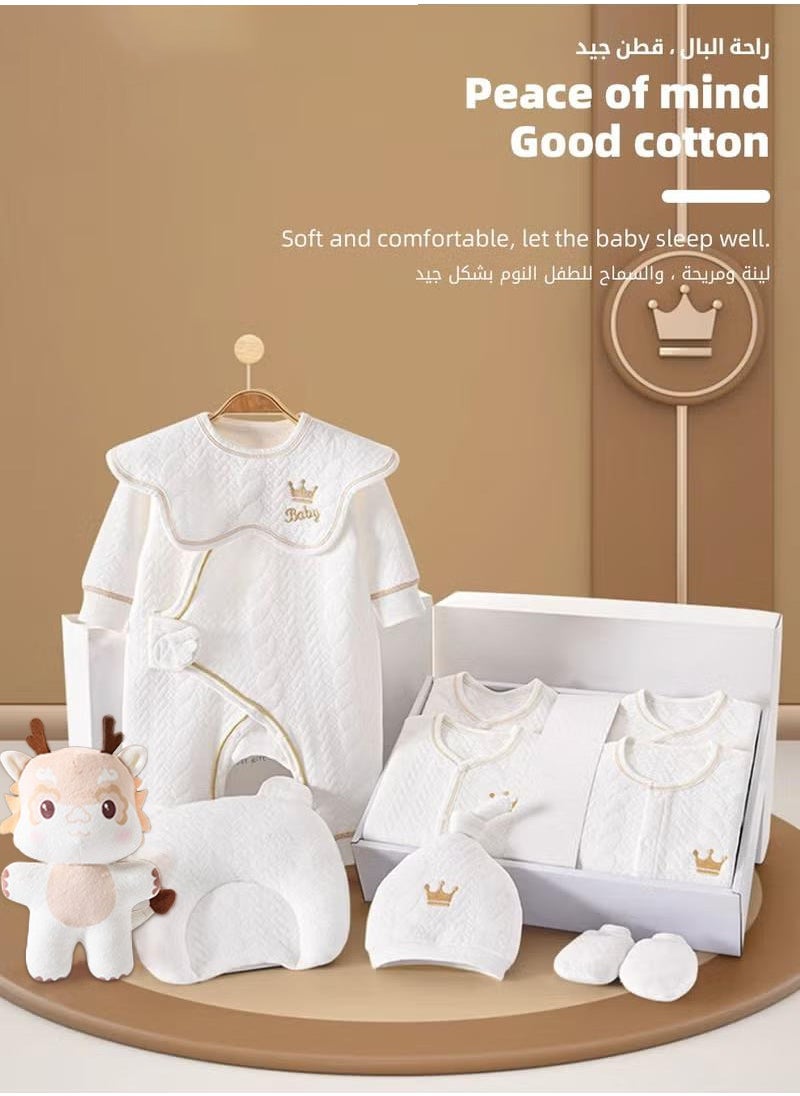 20PCS Newborn Baby Gift Set, Newborn Layette Gift Set for Boys and Girls, Babies Essential Clothes Accessories with Baby Blanket, 100% Premium Cotton, for Spring Summer Autumn Winter Four Seasons 59cm for 0-3 month