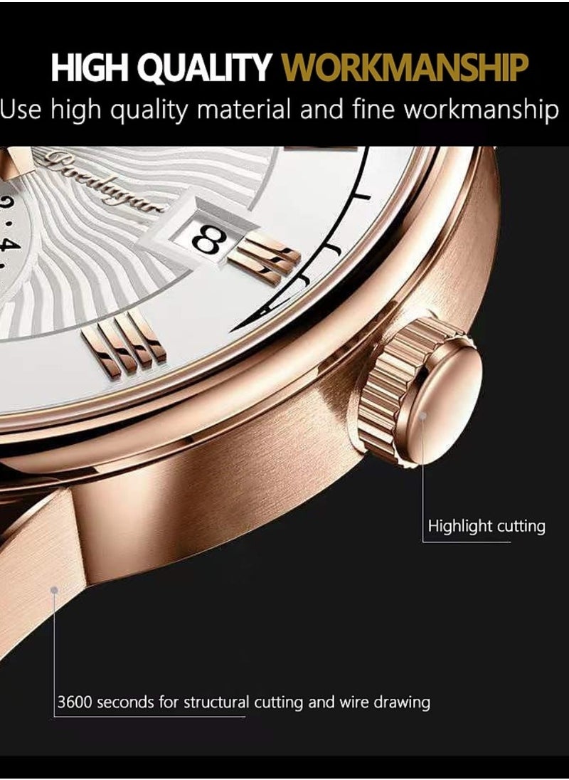 Man Watch,Waterproof Luminous Classic Leather Watch For Man 40mm