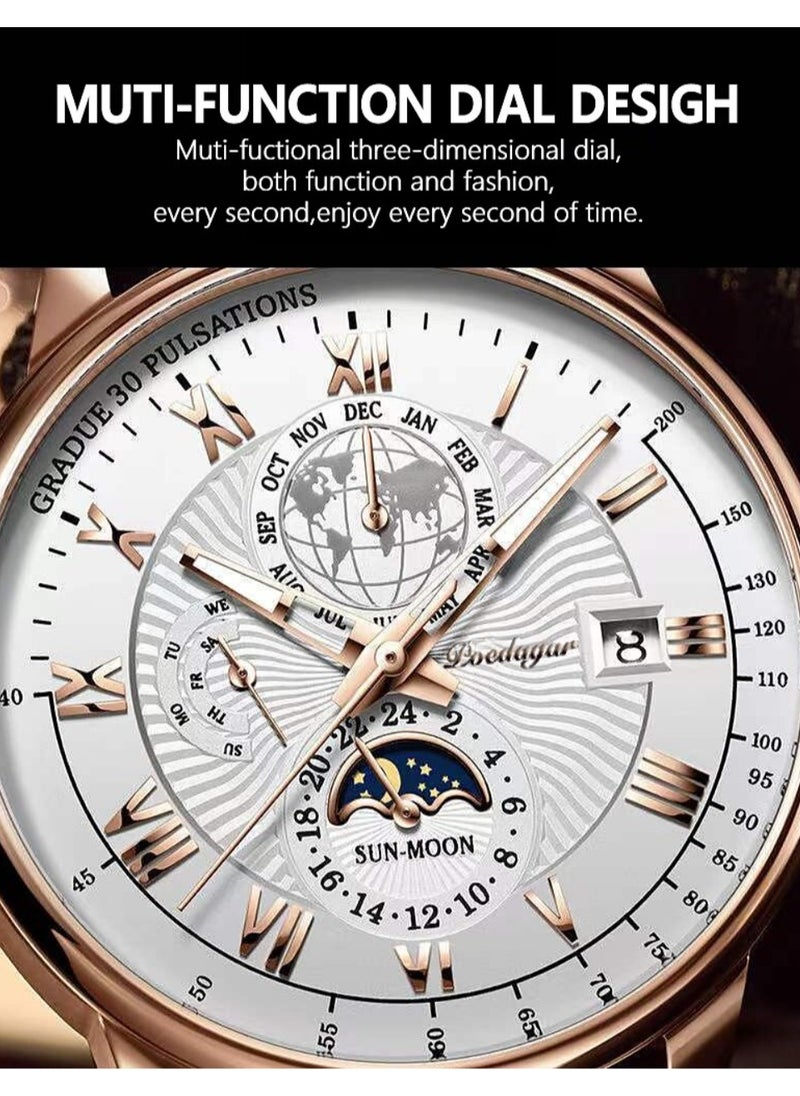 Man Watch,Waterproof Luminous Classic Leather Watch For Man 40mm