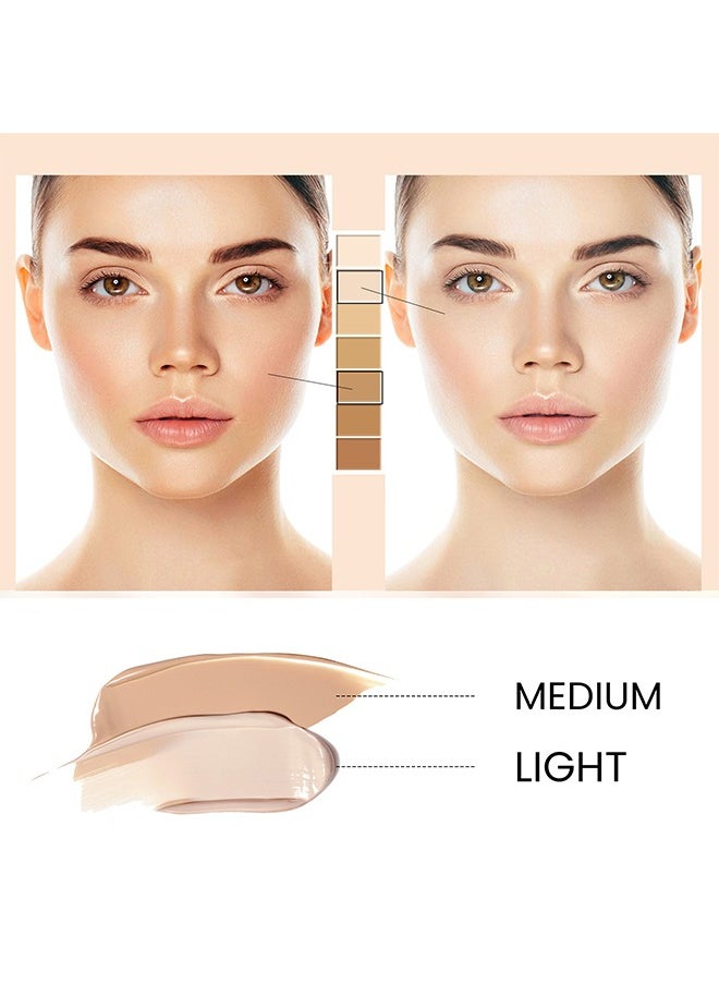 50+UVA/UVB Physical Suncreen，CC Cream SPF 50, CC Cream Foundation, Lightweight Full Coverage Hydrating Serum, Control Oil and Moisturize Waterproof Long Lasting Matte Color Correcting Cream（#01 Light） 30ml