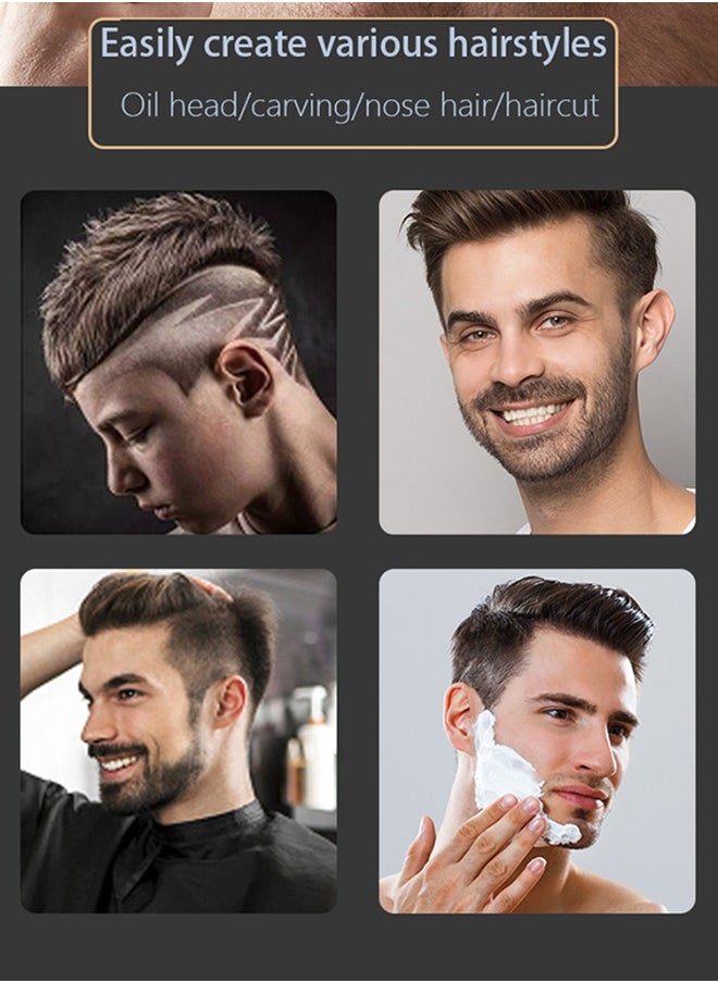 Cordless Professional Hair Clipper 5 in 1 Hair Trimmers Beard Trimmer ,Multifunctional Mens Grooming Kit for Beard Face Nose USB Rechargeable Electric Shaver Body Trimmer for Men with Storage Base