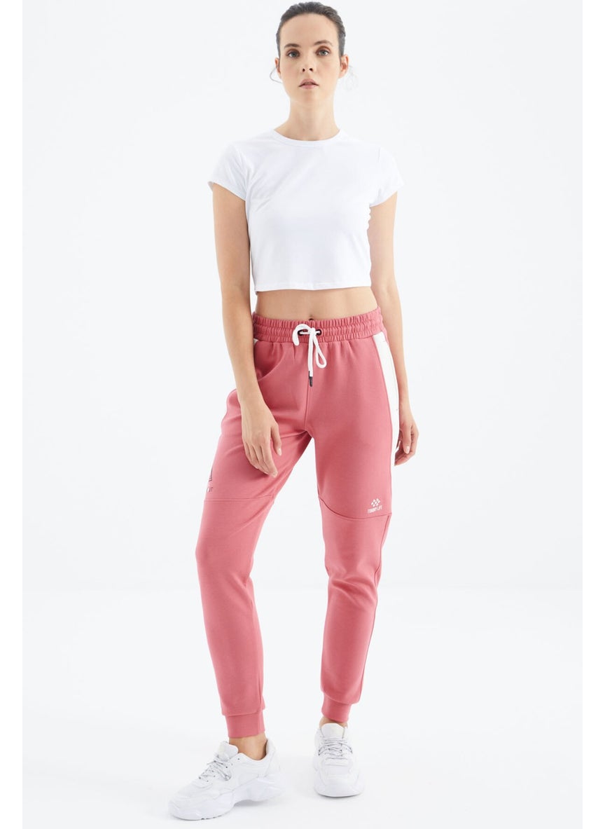 Wild Rose Laced Stripe Detailed Relaxed Fit Women's Tracksuit Bottom - 94645