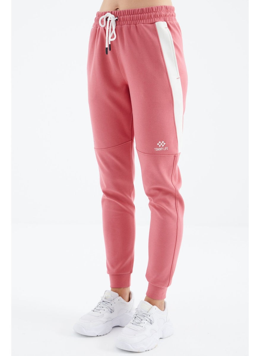 Wild Rose Laced Stripe Detailed Relaxed Fit Women's Tracksuit Bottom - 94645