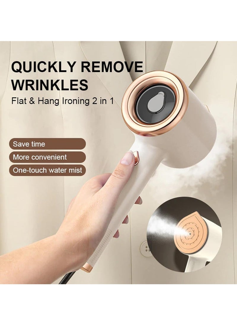 Mini Steam Iron, 50ml Water Tank Compact Clothes Iron, 2 In 1 Portable and User Friendly mini Iron, 1.8 M Long Power Connection Fabric Steamer, Handheld Steamer for Sheets, Shirts, Home And Travel