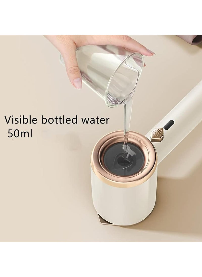 Mini Steam Iron, 50ml Water Tank Compact Clothes Iron, 2 In 1 Portable and User Friendly mini Iron, 1.8 M Long Power Connection Fabric Steamer, Handheld Steamer for Sheets, Shirts, Home And Travel