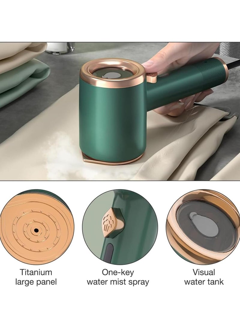 Mini Steam Iron, 50ml Water Tank Compact Clothes Iron, 2 In 1 Portable and User Friendly mini Iron, 1.8 M Long Power Connection Fabric Steamer, Handheld Steamer for Sheets, Shirts, Home And Travel