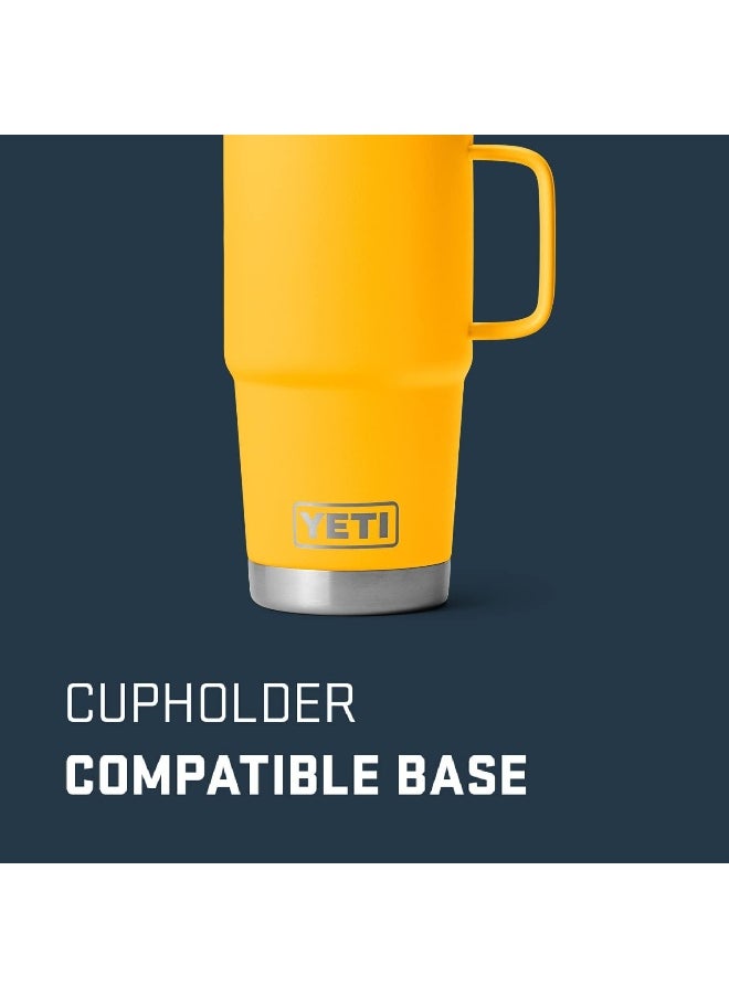 YETI Stainless Steel Rambler Travel Drinking Cup, Vacuum Insulated with Stronghold Lid, 20 Ounces, Alpine Yellow