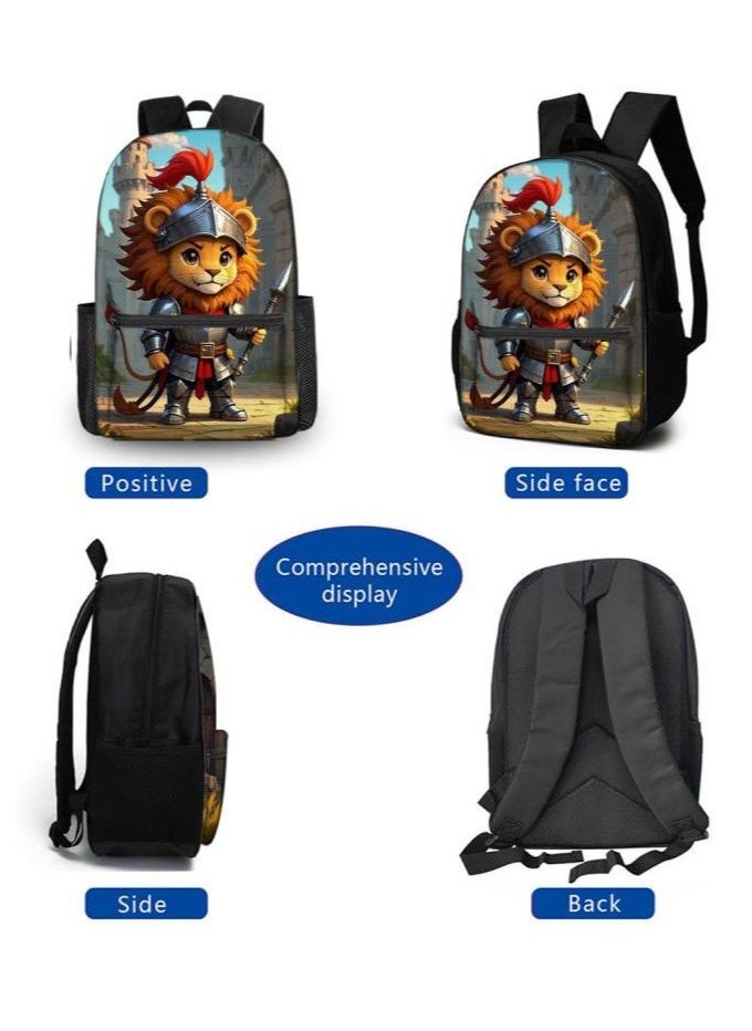 Cartoon three-piece schoolbag with zipper - 207