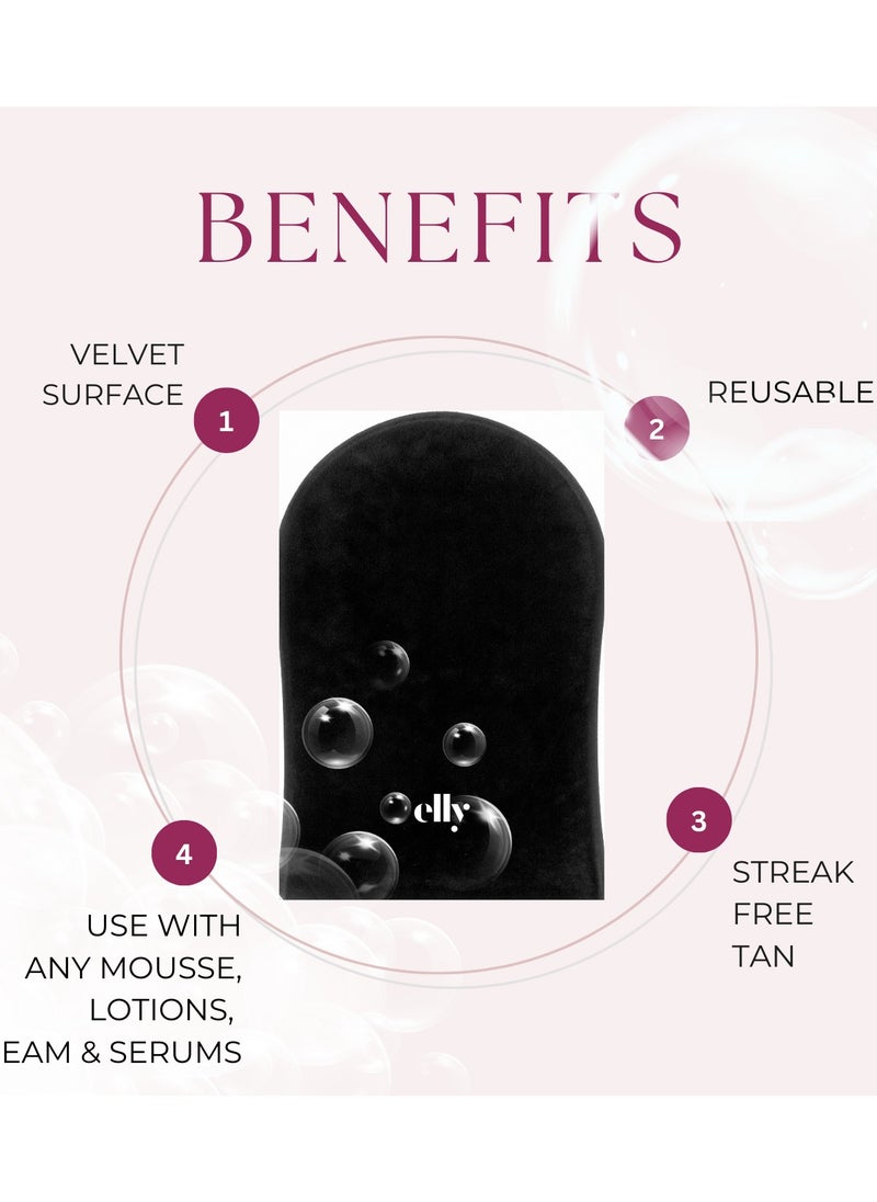 St.Tropez Dark Mousse Fake Tan and ELLY Glove application. Women and men