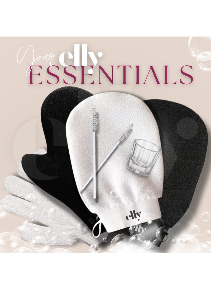 St.Tropez Kit Express Mousse Fake Tan 200ml, Elly Exfoliator Glove, Elly Application glove.