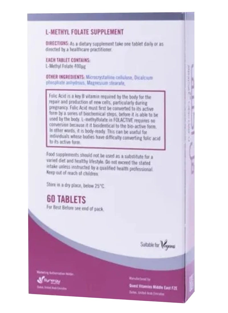 Activefolate Folic Acid 400 Mcg, 60 Tablets