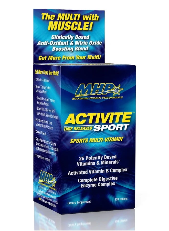 Activite Sport Multivitamin 120 Tablets With Antioxidants And Digestive Enzymes