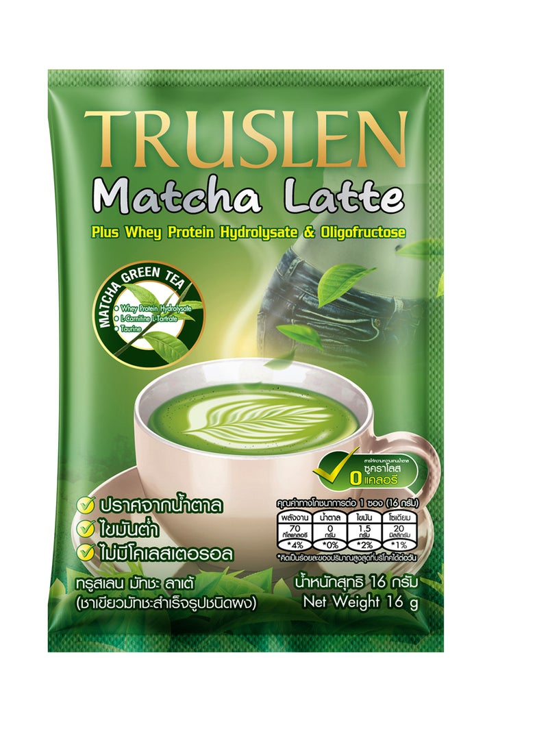 Truslen Matcha Latte 10 Sachets x 16g Sugar Free And Low-Fat Slimming Drink