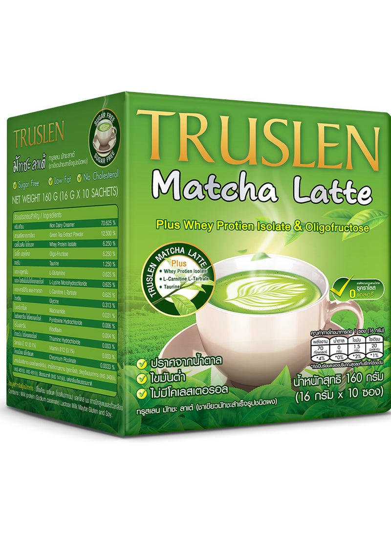Truslen Matcha Latte 10 Sachets x 16g Sugar Free And Low-Fat Slimming Drink