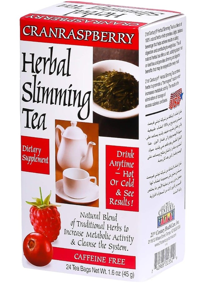Herbal Slimming Tea - Cranrasberry 24 Bags 45 Gram