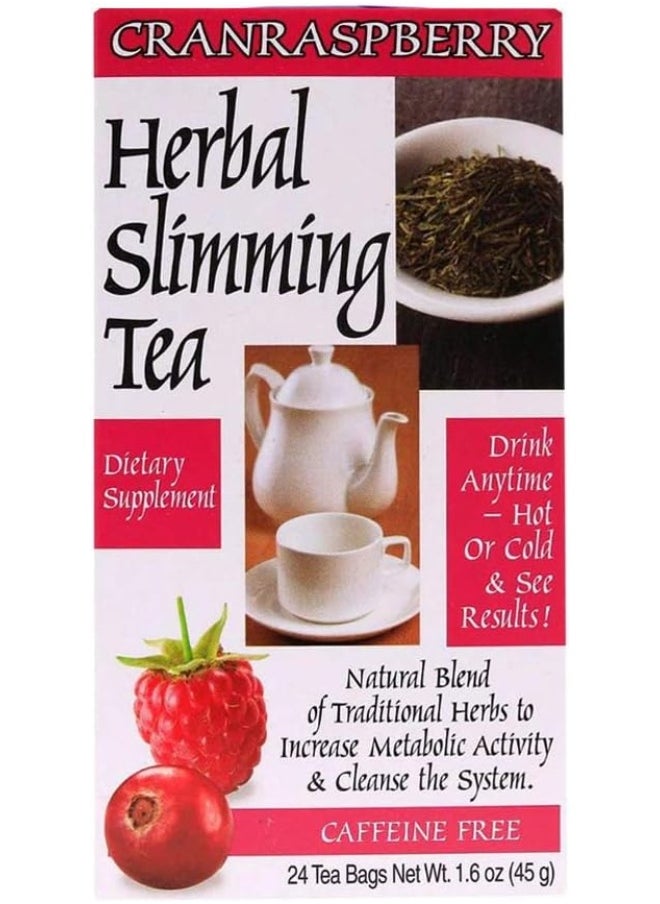 Herbal Slimming Tea - Cranrasberry 24 Bags 45 Gram