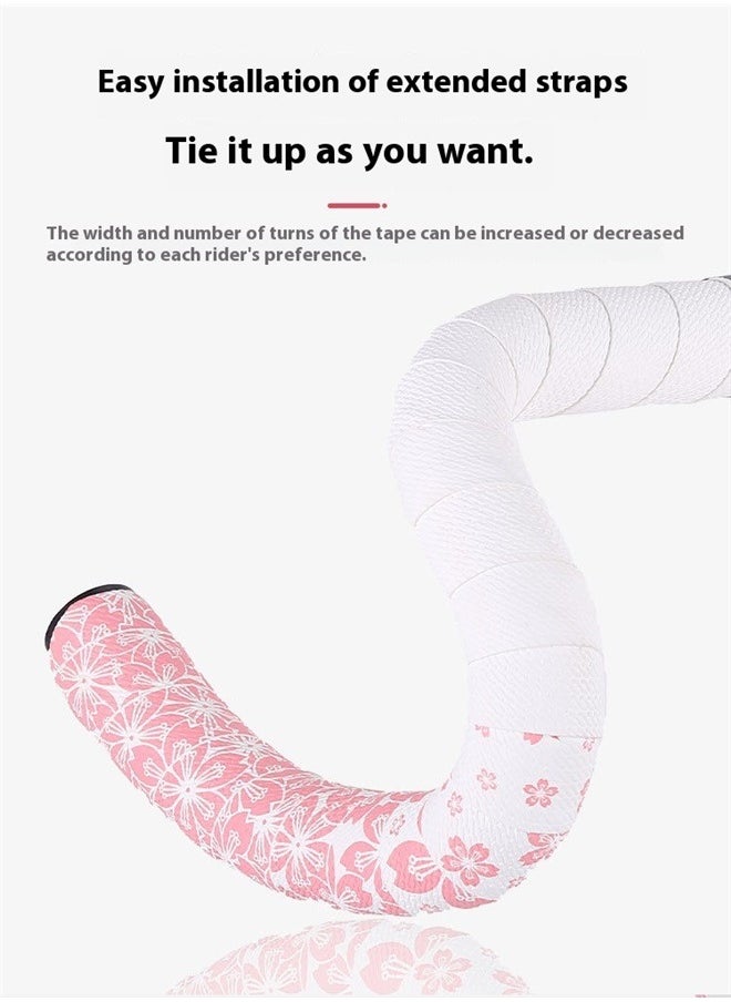 2-Piece Bicycle Handlebar Wrapping Tape Set ，Shock-Absorbing Bike Handlebar Tape - Foam Grip with Waterproof Texture & 3M Adhesive for Road Bikes, MTB, Gravel