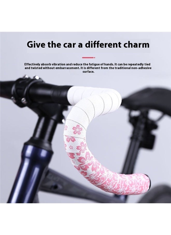 2-Piece Bicycle Handlebar Wrapping Tape Set ，Shock-Absorbing Bike Handlebar Tape - Foam Grip with Waterproof Texture & 3M Adhesive for Road Bikes, MTB, Gravel