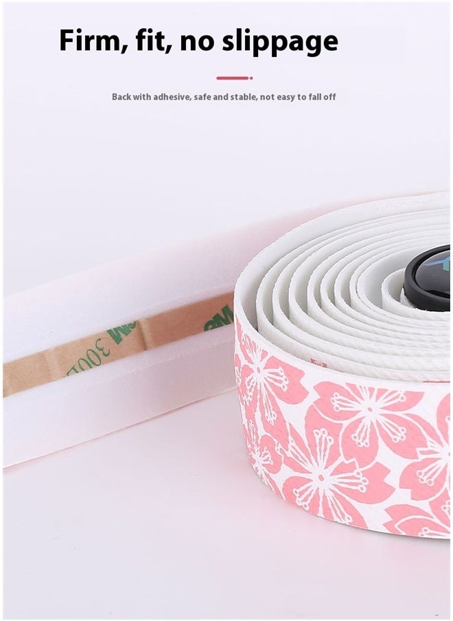 2-Piece Bicycle Handlebar Wrapping Tape Set ，Shock-Absorbing Bike Handlebar Tape - Foam Grip with Waterproof Texture & 3M Adhesive for Road Bikes, MTB, Gravel