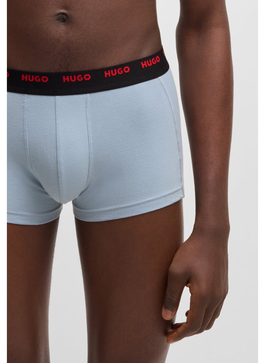 Five-pack of stretch-cotton trunks with logo waistbands