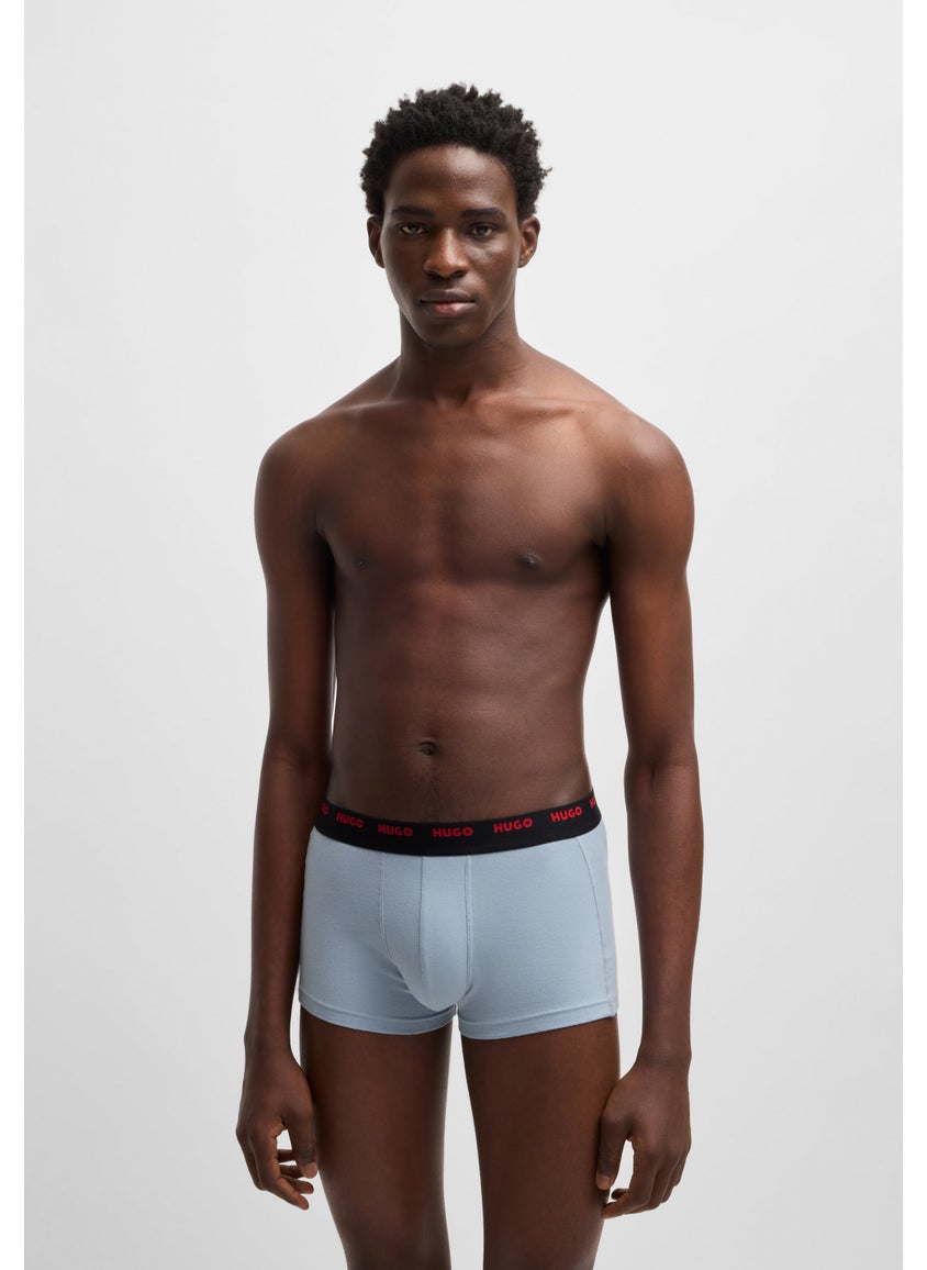 Five-pack of stretch-cotton trunks with logo waistbands