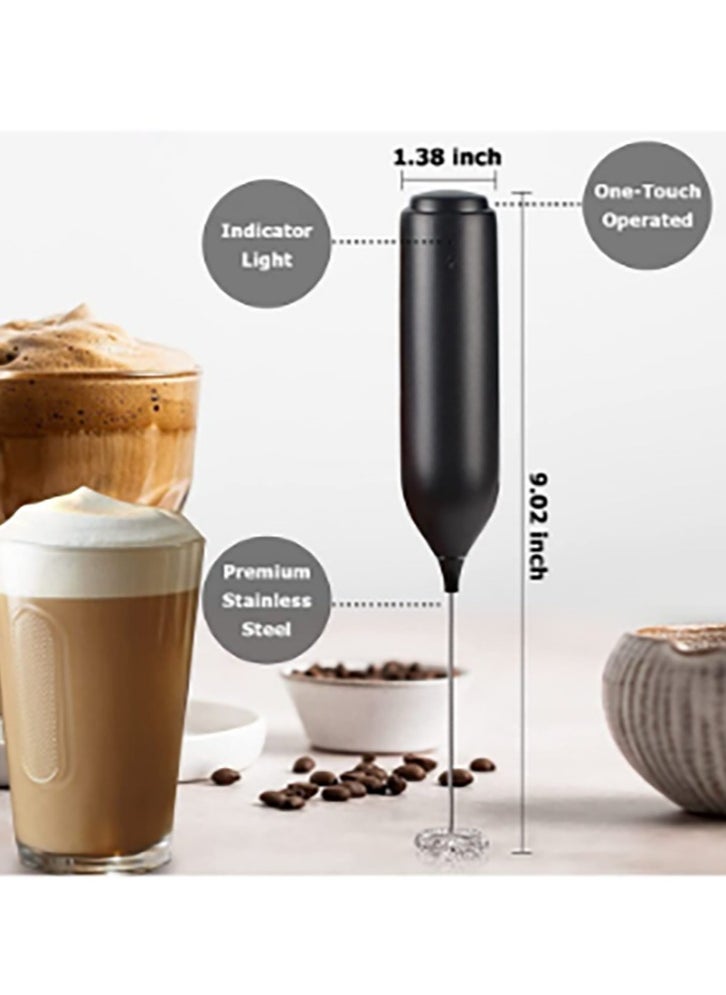 Milk Frother, Handheld Rechargeable Milk Frother with Stand, Electric Frother, 3 Speeds, Beverage Blender with High Power 13000 RPM Motor, Caffe Latte Cappuccino Hot Chocolate Mini Blender