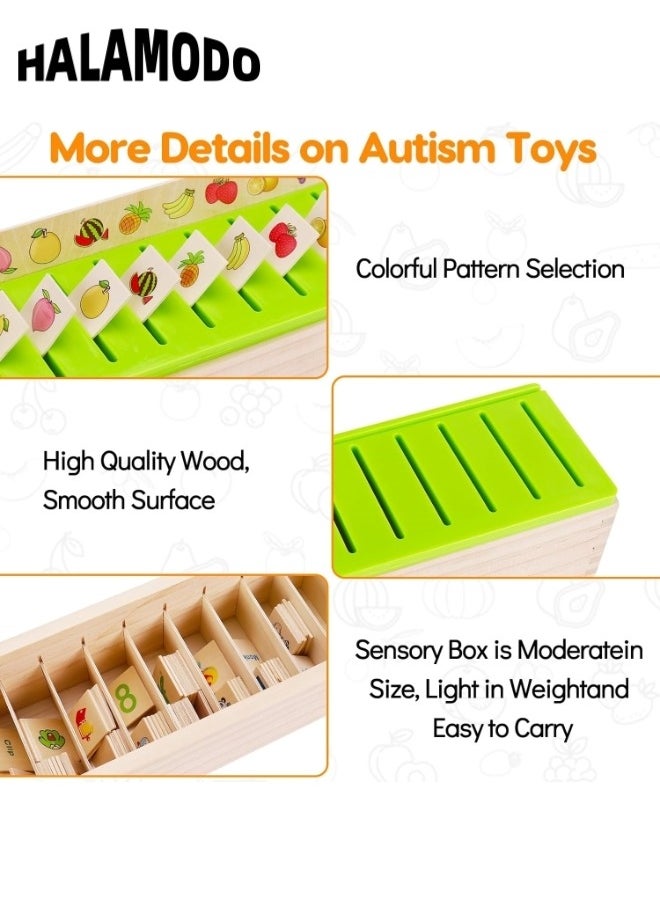 Wooden Montessori Toys for Kids Toddler Preschool Toys Color Shape Matching Sorting Box Preschool Learning Activities Sensory Bin Autism Puzzles Great Gift for 1-3 Boys Girls