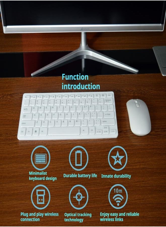 Wireless keyboard and mouse set silent mini notebook external chocolate office wireless set