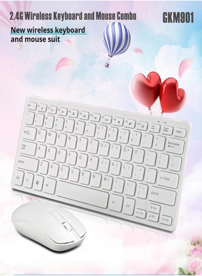 Wireless keyboard and mouse set silent mini notebook external chocolate office wireless set